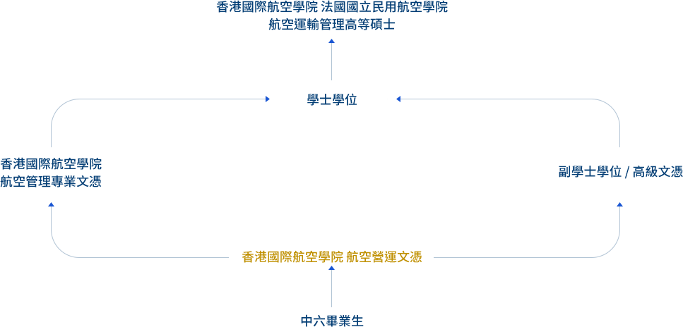 香港國際航空學院-航空營運文憑-升學階梯