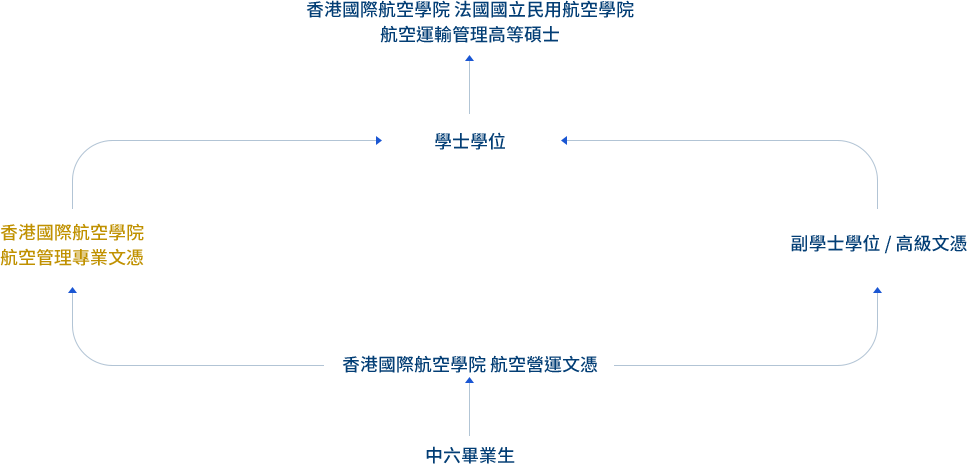 香港國際航空學院-航空管理專業文憑-升學階梯